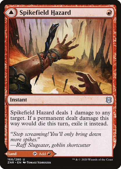 {C} Spikefield Hazard // Spikefield Cave [Zendikar Rising][ZNR 166]