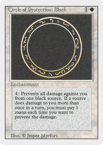 {C} Circle of Protection: Black [Revised Edition][3ED 009]