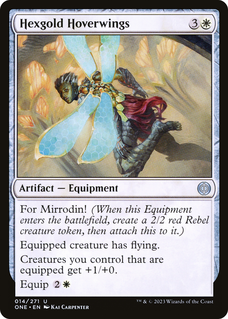 {C} Hexgold Hoverwings [Phyrexia: All Will Be One][ONE 014]