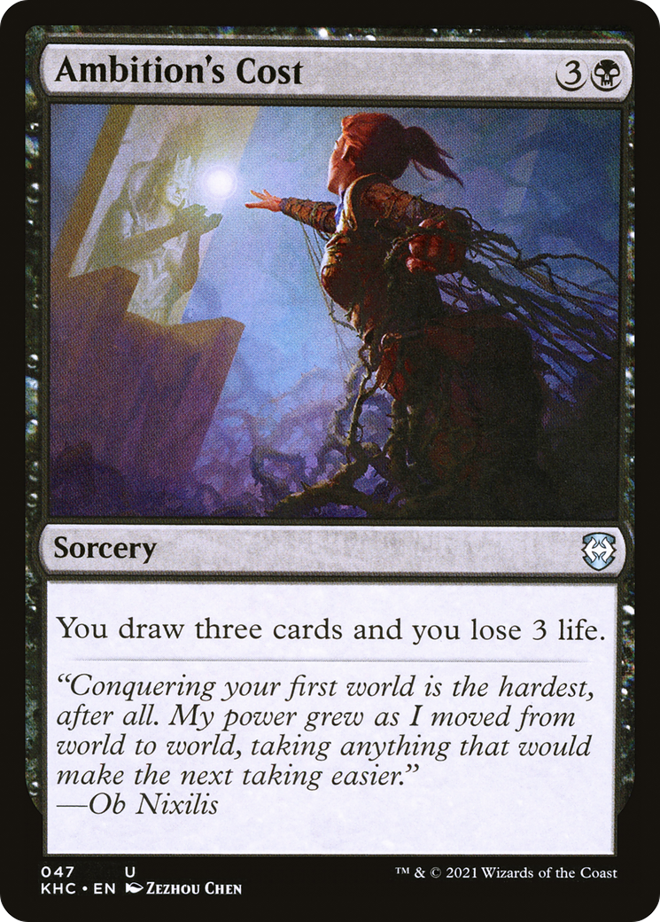{C} Ambition's Cost [Kaldheim Commander][KHC 047]