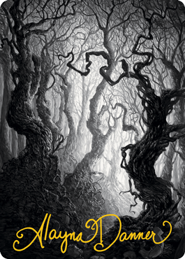 {A} Forest 2 Art Card (Gold-Stamped Signature) [Innistrad: Midnight Hunt Art Series][GS AMID 080]