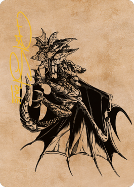 {A} Ancient Copper Dragon Art Card (52) (Gold-Stamped Signature) [Commander Legends: Battle for Baldur's Gate Art Series][GS ACLB 052]