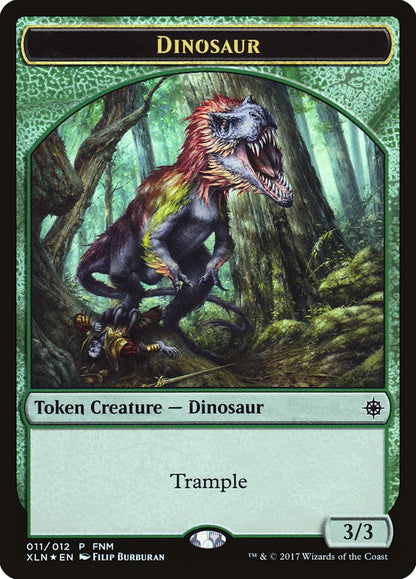 {T} Dinosaur // Treasure Double-sided Token [Friday Night Magic 2017][TF17 011]