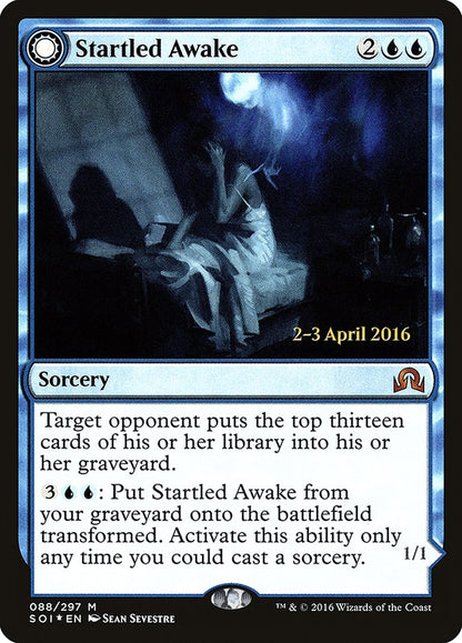 {R} Startled Awake // Persistent Nightmare [Shadows over Innistrad Prerelease Promos][PR SOI 088] - Misty Mountain Games