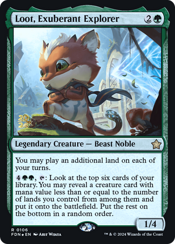 {@R} Loot, Exuberant Explorer [Foundations Prerelease Promos][PR FDN 106]