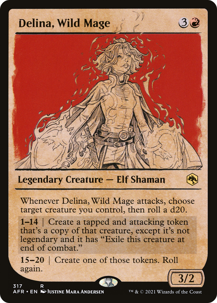 {R} Delina, Wild Mage (Showcase) [Dungeons & Dragons: Adventures in the Forgotten Realms][AFR 317]
