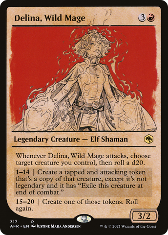 {R} Delina, Wild Mage (Showcase) [Dungeons & Dragons: Adventures in the Forgotten Realms][AFR 317]