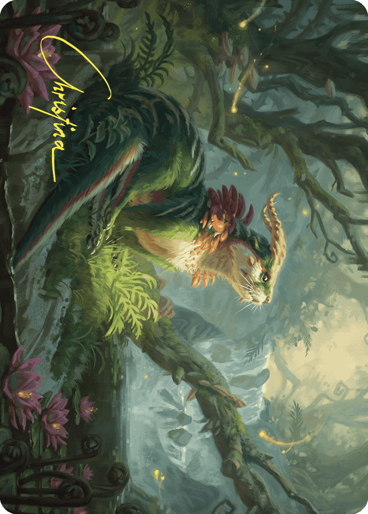 {A} Elusive Otter Art Card (Gold-Stamped Signature) [Wilds of Eldraine Art Series][GS AWOE 037]
