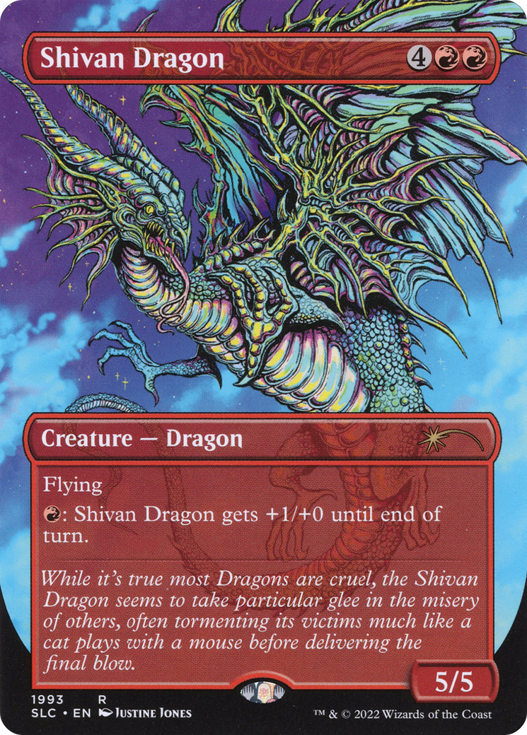 {R} Shivan Dragon (Borderless) [Secret Lair 30th Anniversary Countdown Kit][SLC 1993]