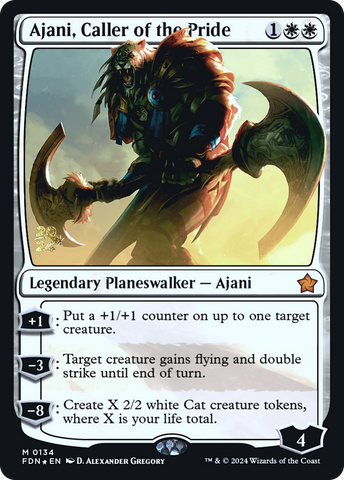 {@R} Ajani, Caller of the Pride [Foundations Prerelease Promos][PR FDN 134]