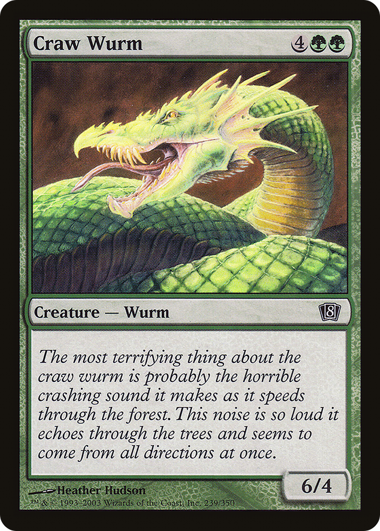 {C} Craw Wurm [Eighth Edition][8ED 239]