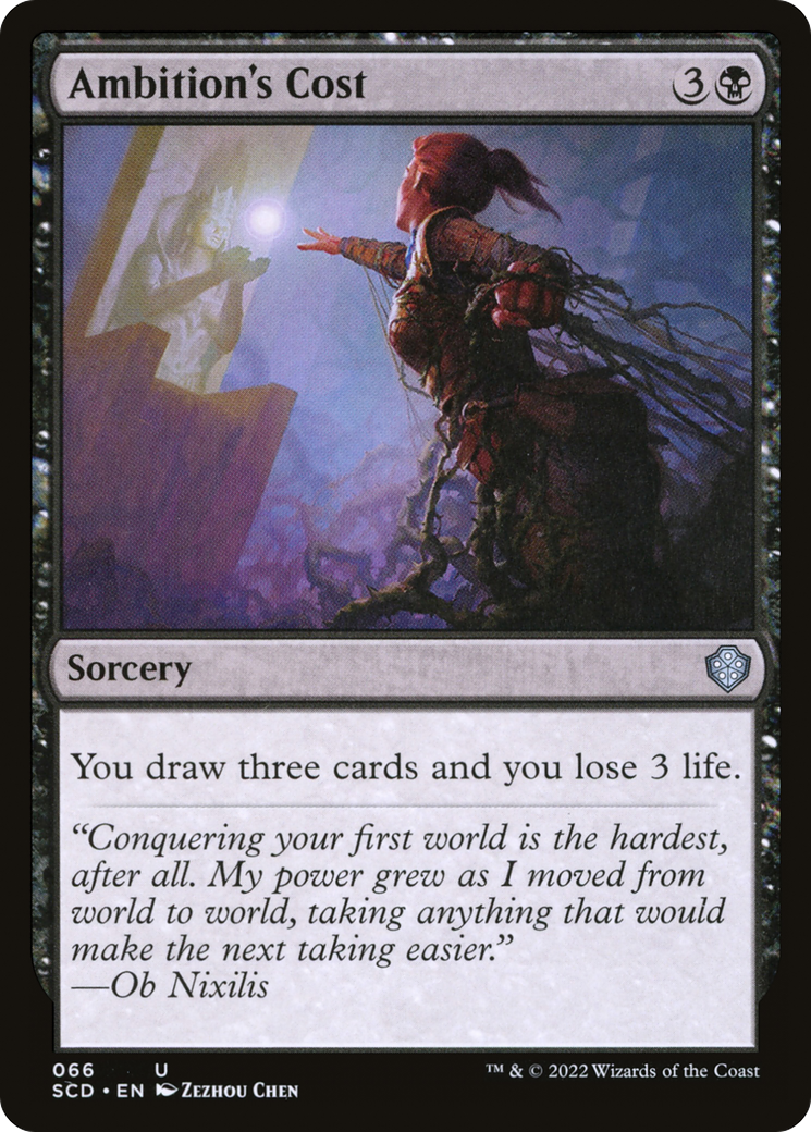 {C} Ambition's Cost [Starter Commander Decks][SCD 066]