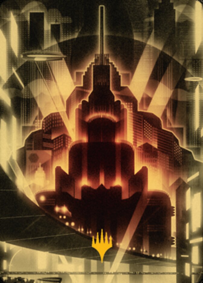 {A} Plains Art Card (Gold-Stamped Signature) [Streets of New Capenna Art Series][GS ASNC 079]