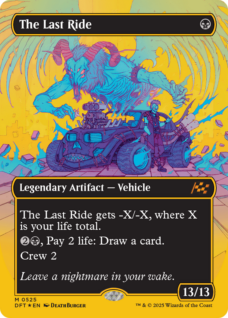 {@@DFT-R} The Last Ride (Borderless) (First-Place Foil) [Aetherdrift][DFT 525]