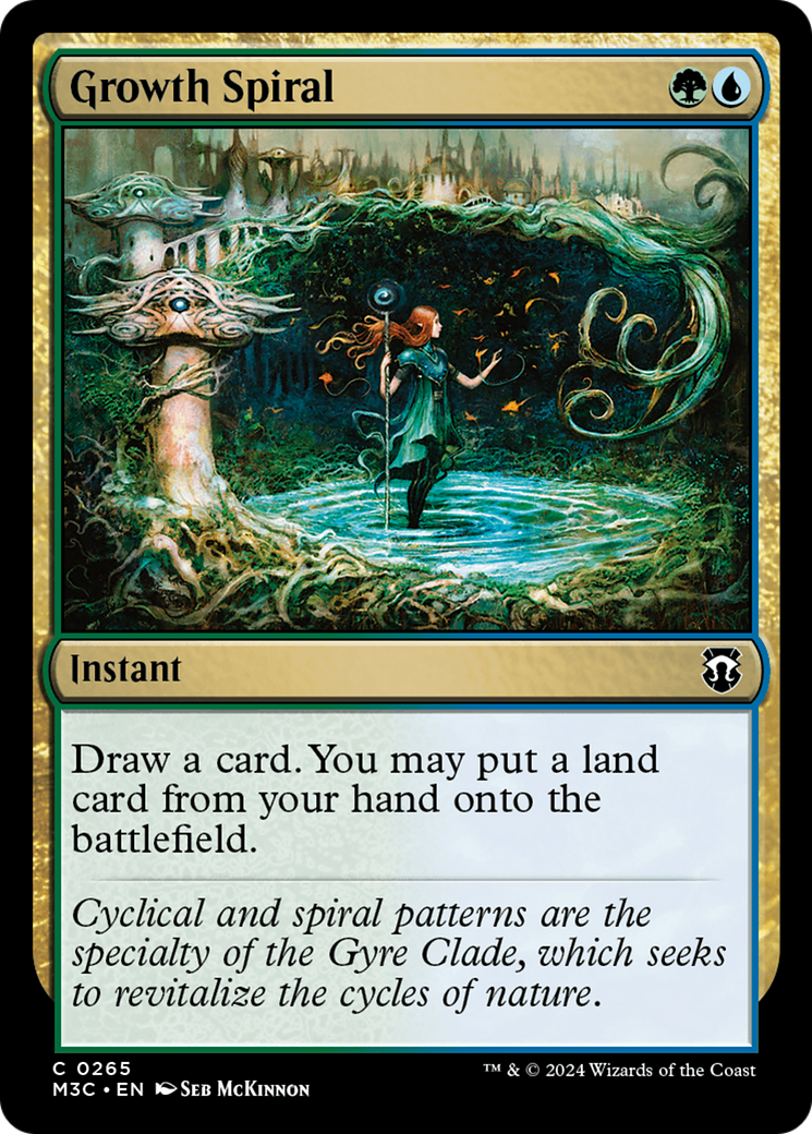 {C} Growth Spiral (Ripple Foil) [Modern Horizons 3 Commander][RPF M3C 265]