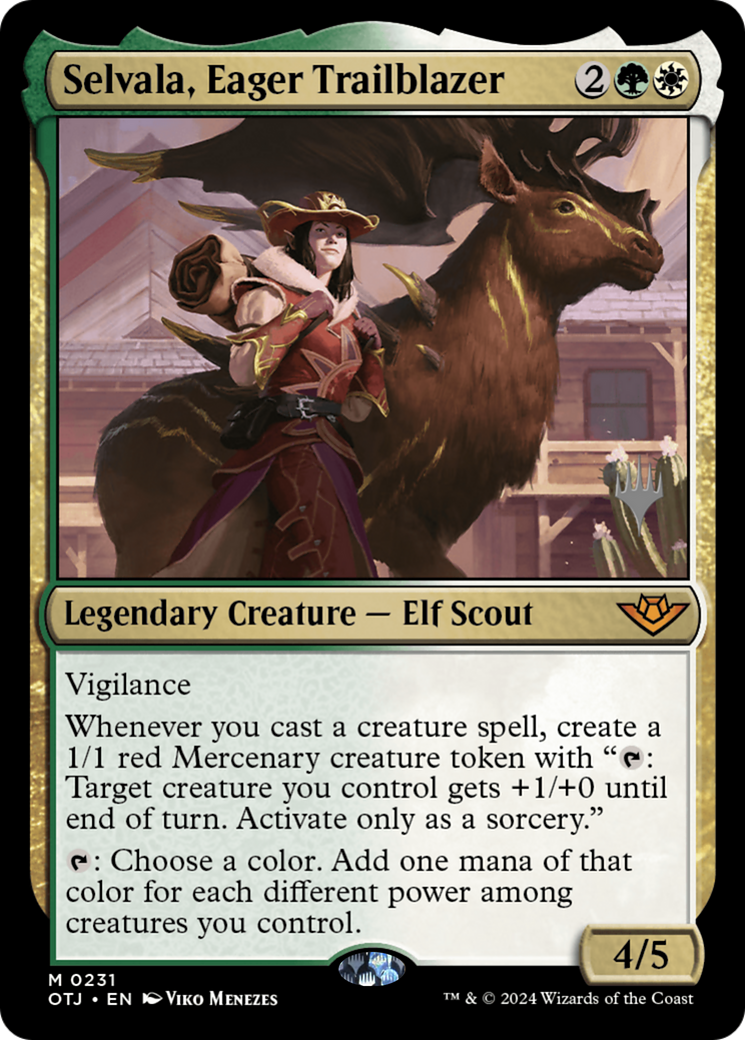 {@R} Selvala, Eager Trailblazer (Promo Pack) [Outlaws of Thunder Junction Promos][PP OTJ 231]