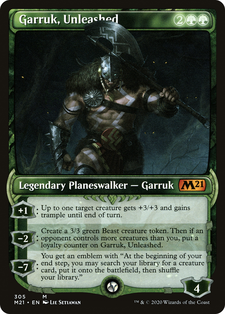 {R} Garruk, Unleashed (Showcase) [Core Set 2021][M21 305]