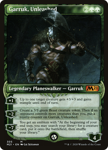 {R} Garruk, Unleashed (Showcase) [Core Set 2021][M21 305]