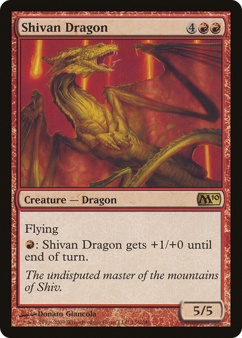 {R} Shivan Dragon [Magic 2010][M10 156]
