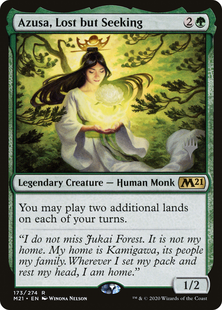 {R} Azusa, Lost but Seeking (Promo Pack) [Core Set 2021 Promos][PP M21 173]