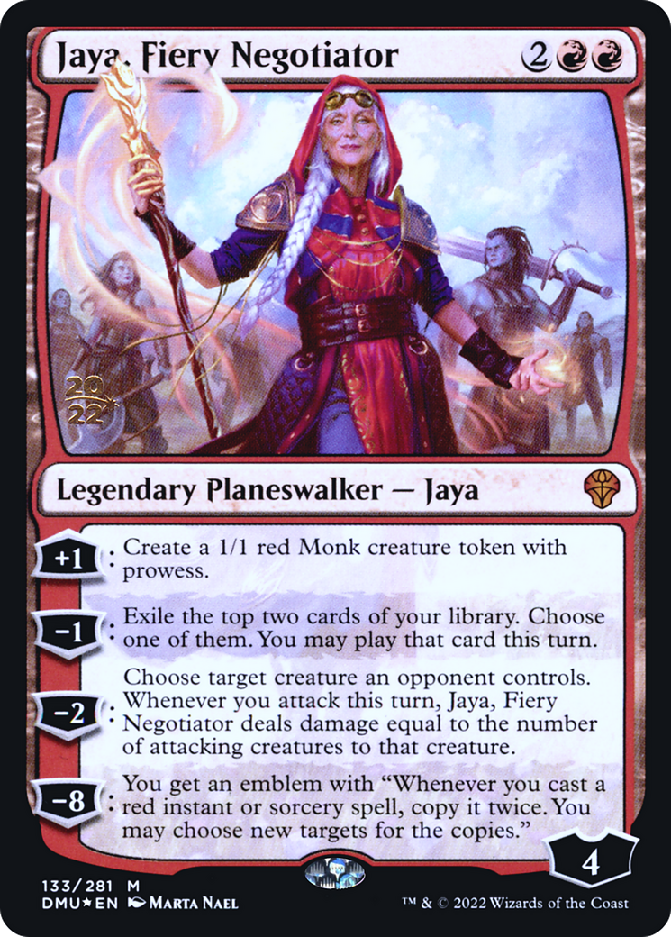 {R} Jaya, Fiery Negotiator [Dominaria United Prerelease Promos][PR DMU 133]