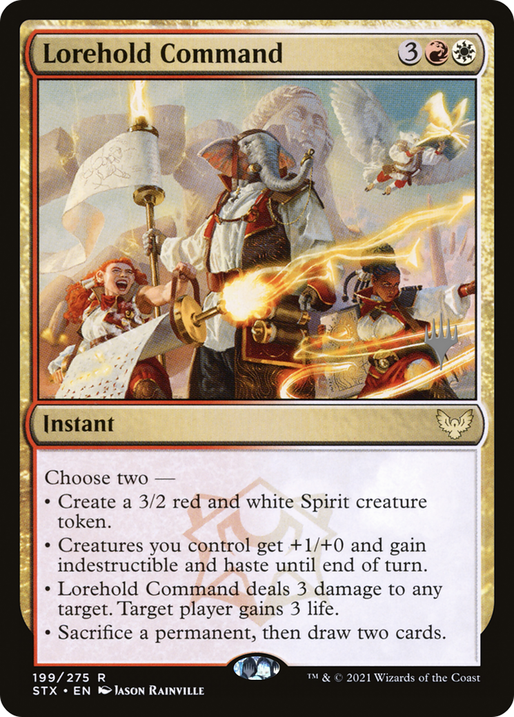 {R} Lorehold Command (Promo Pack) [Strixhaven: School of Mages Promos][PP STX 199]