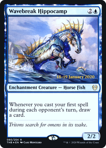 {R} Wavebreak Hippocamp [Theros Beyond Death Prerelease Promos][PR THB 080]