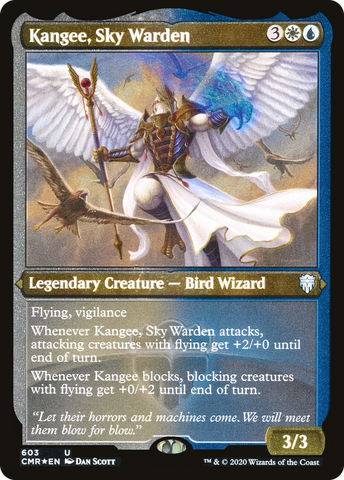 {C} Kangee, Sky Warden (Etched) [Commander Legends][CMR 603]