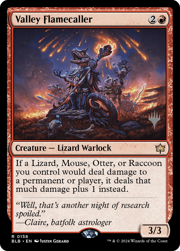 {@R} Valley Flamecaller (Promo Pack) [Bloomburrow Promos][PP BLB 158]