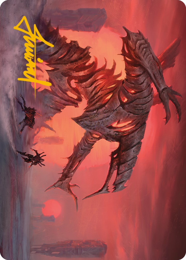 {A} Red Sun's Zenith Art Card (Gold-Stamped Signature) [Phyrexia: All Will Be One Art Series][GS AONE 033]