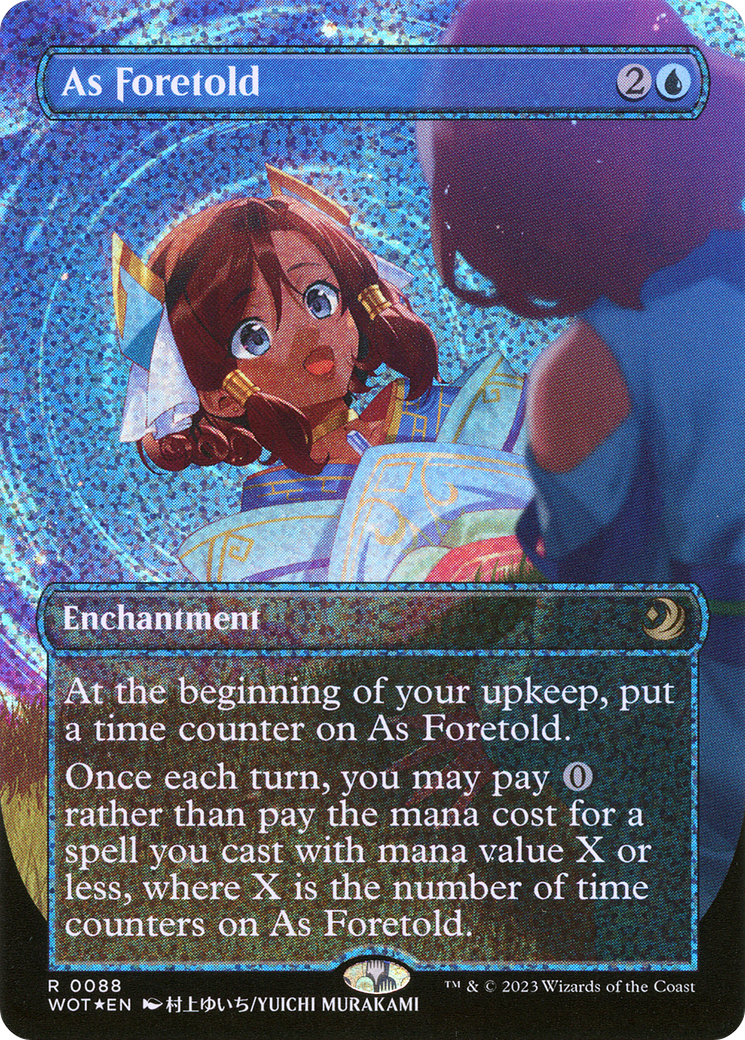 {R} As Foretold (Anime Borderless) (Confetti Foil) [Wilds of Eldraine: Enchanting Tales][WOT 088]