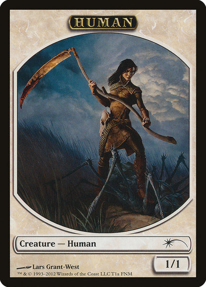 {T} Human // Wolf Double-sided Token [Friday Night Magic 2012][TF12 001]