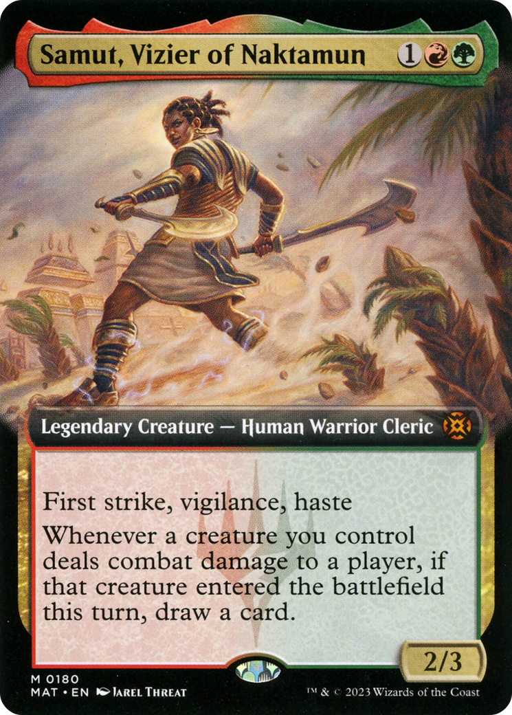 {@R} Samut, Vizier of Naktamun (Extended Art) [March of the Machine: The Aftermath][MAT 180]