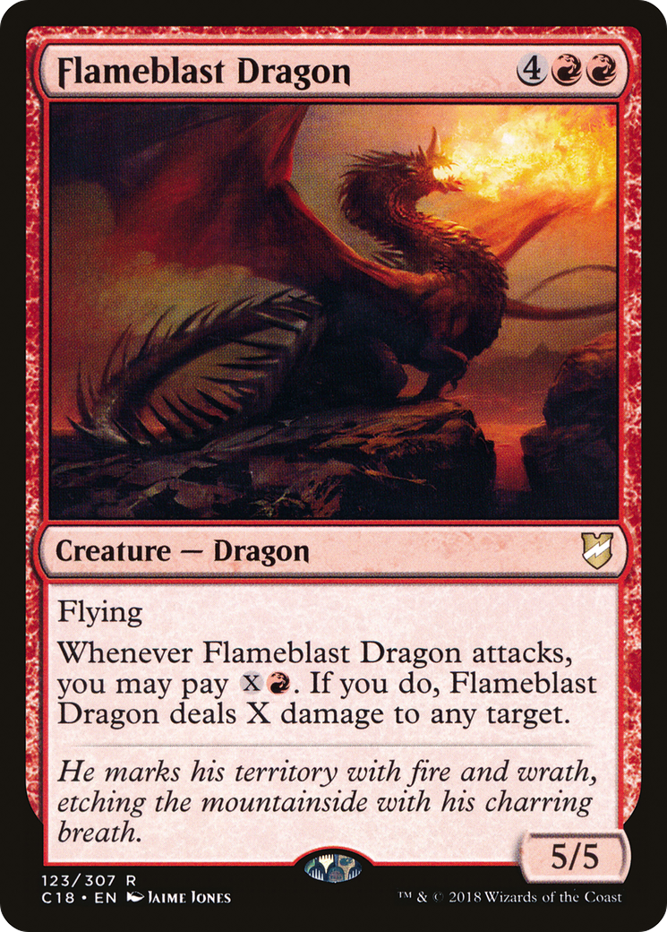{R} Flameblast Dragon [Commander 2018][C18 123]