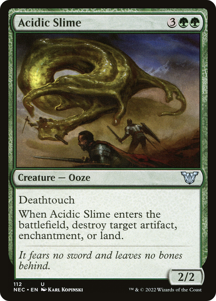 {C} Acidic Slime [Kamigawa: Neon Dynasty Commander][NEC 112]