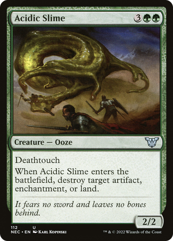 {C} Acidic Slime [Kamigawa: Neon Dynasty Commander][NEC 112]