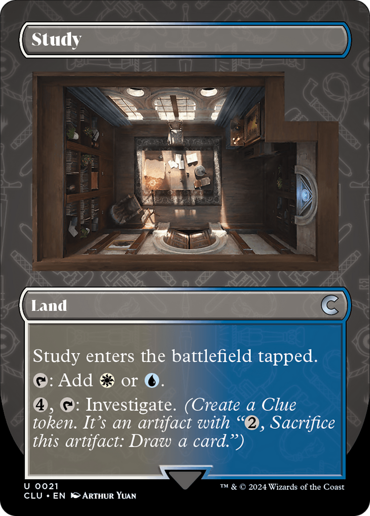 {C} Study (Borderless) [Ravnica: Clue Edition][CLU 021]