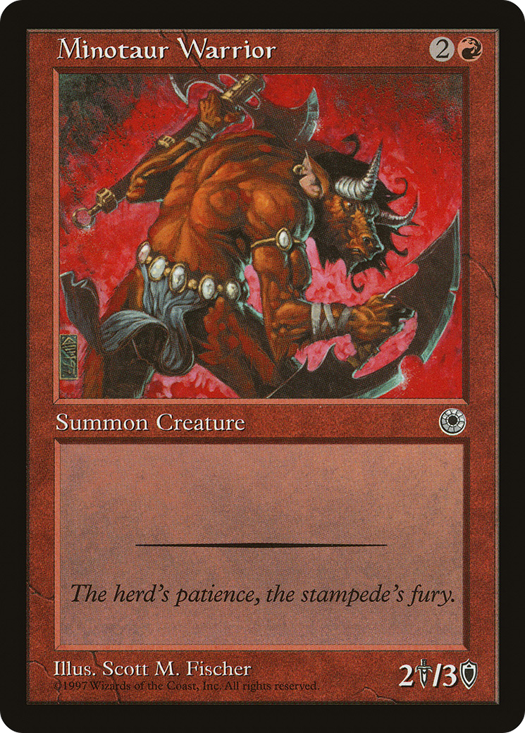 {C} Minotaur Warrior [Portal][POR 140]