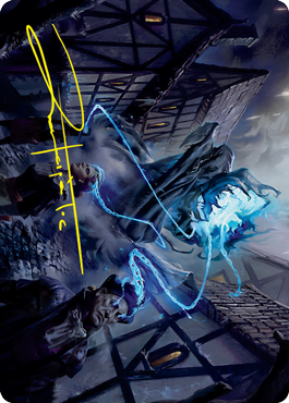 {A} Dreamshackle Geist Art Card (Gold-Stamped Signature) [Innistrad: Crimson Vow Art Series][GS AVOW 022]