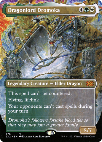 {R} Dragonlord Dromoka (Borderless Alternate Art) [Double Masters 2022][2X2 376]