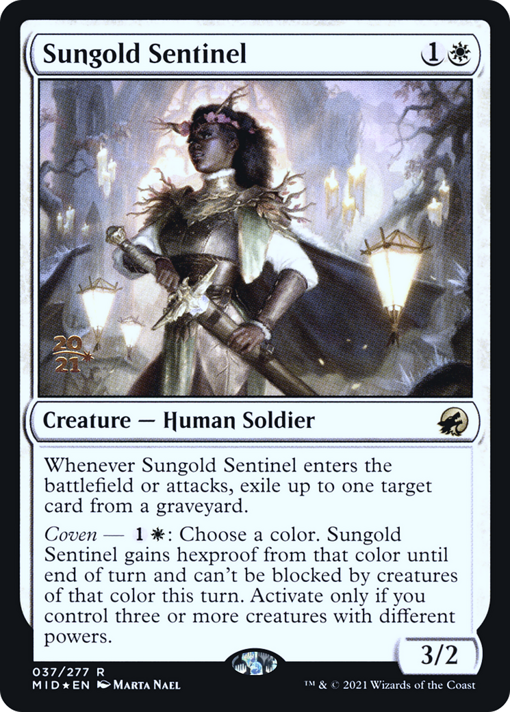 {R} Sungold Sentinel [Innistrad: Midnight Hunt Prerelease Promos][PR MID 037]