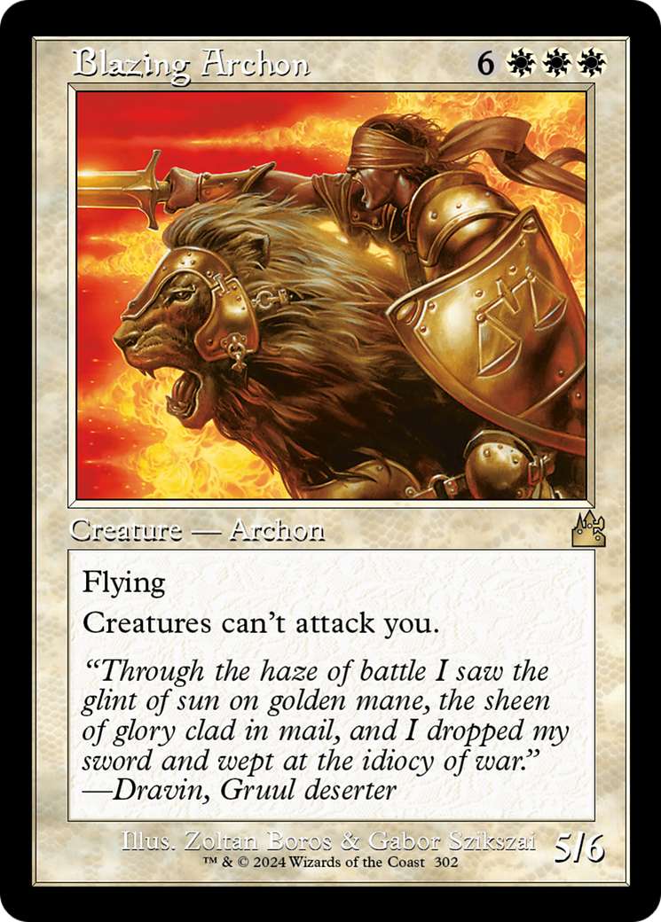 {R} Blazing Archon (Retro Frame) [Ravnica Remastered][RVR 302]