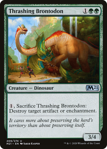 {C} Thrashing Brontodon [Core Set 2021][M21 209]