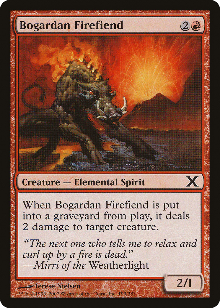 {C} Bogardan Firefiend [Tenth Edition][10E 193]