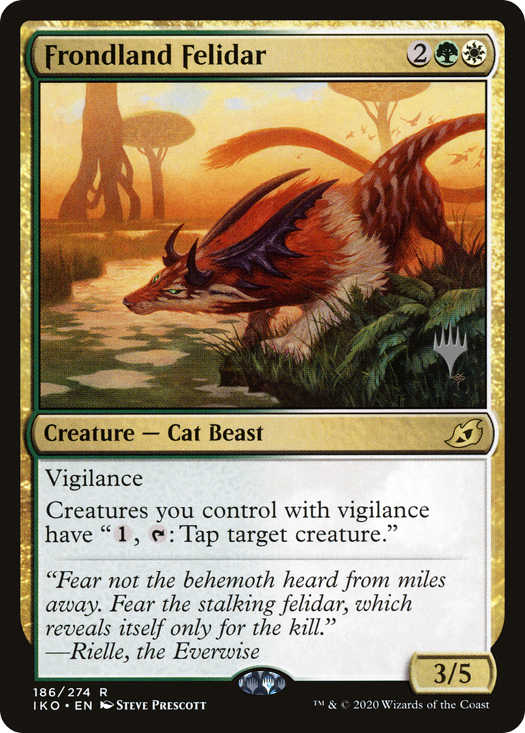 {R} Frondland Felidar (Promo Pack) [Ikoria: Lair of Behemoths Promos][PP IKO 186]