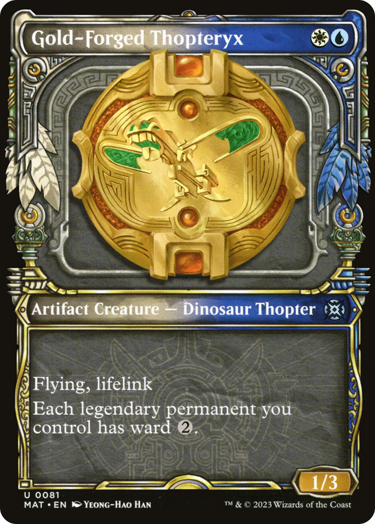 {C} Gold-Forged Thopteryx (Showcase) [March of the Machine: The Aftermath][MAT 081]