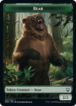 {T} Kavu // Bear Double-sided Token [Dominaria United Commander Tokens][TDMC 012]
