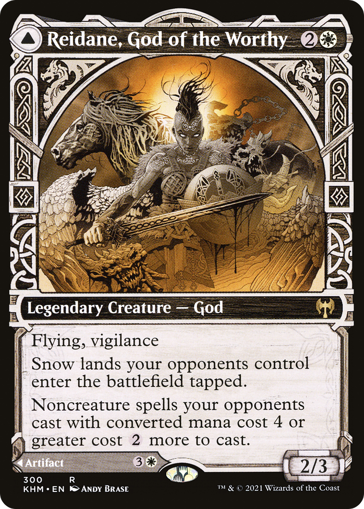 {R} Reidane, God of the Worthy // Valkmira, Protector's Shield (Showcase) [Kaldheim][KHM 300]
