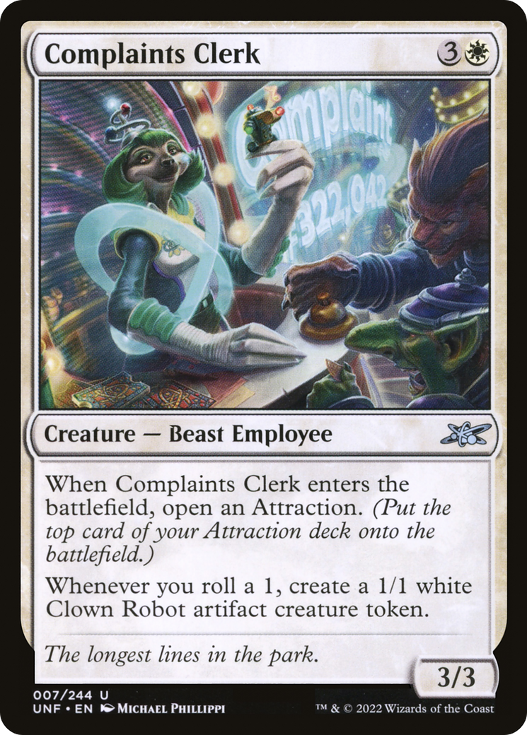 {C} Complaints Clerk [Unfinity][UNF 007]