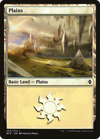 {B}[BFZ 253] Plains (253a) [Battle for Zendikar]